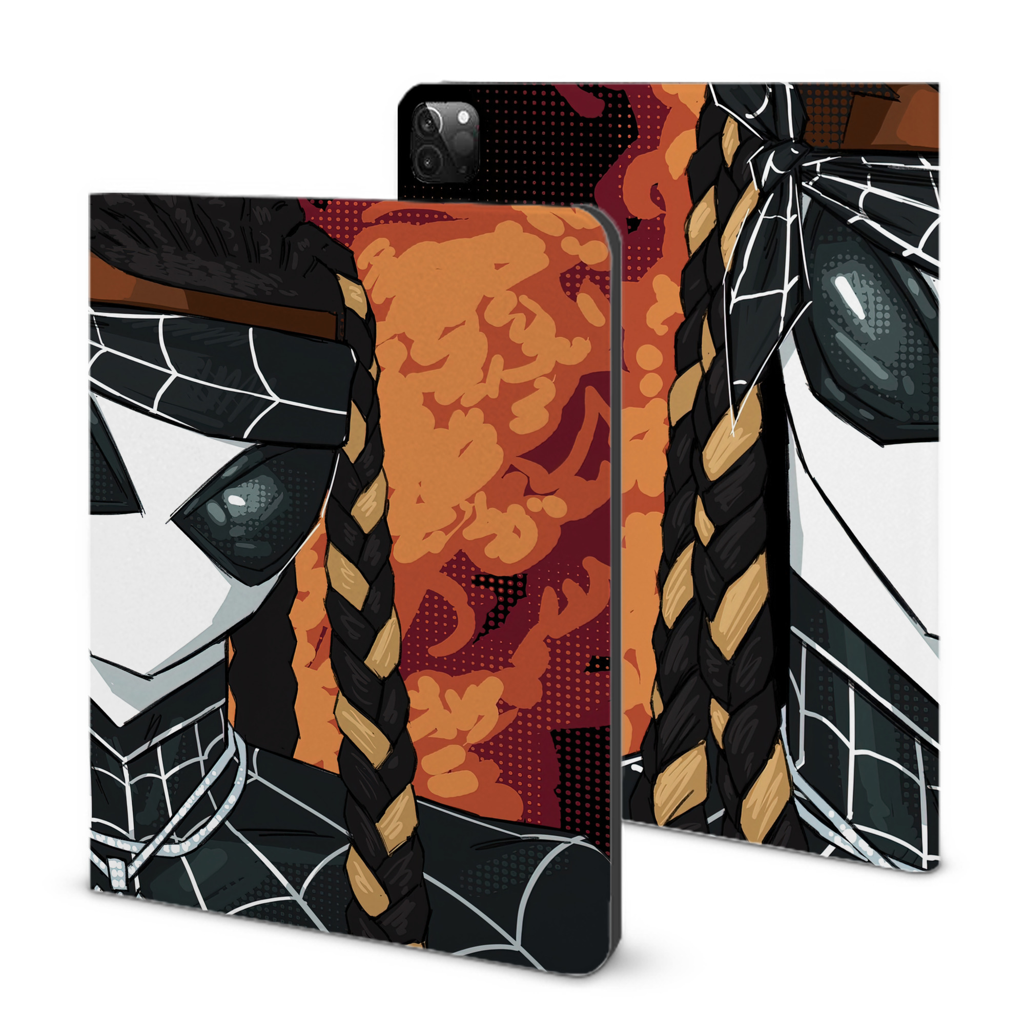 （画像用） Spider Man スパイダーマン IPadケース ペンホルダー付き ブックスタイルデザイン